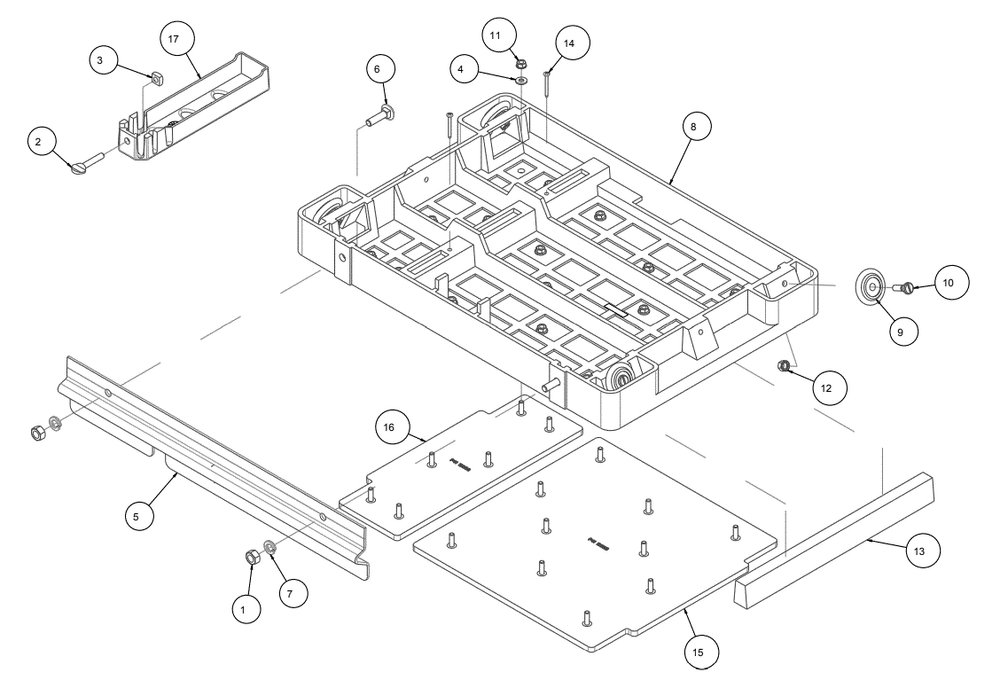Section 16 Diagram and Parts List for MK-5007T 160641 MK Diamond Concrete Saw